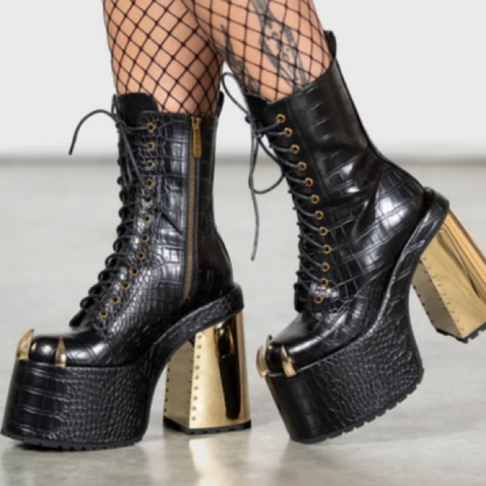 Killstar Reptilia Boots size 11 USED
